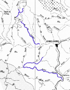 Cuencas hidrográficas afectadas en el distrito minero de Aratirí.